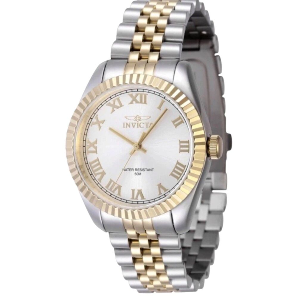Invicta Women’s Watch Specialty Windsor 47414 Gold tone Silver Dial New